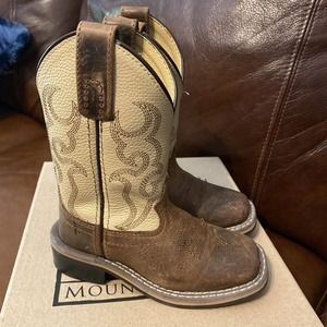 Smoky Mountain Toddler Western Cowboy Boots Brown Tan Size 9 Jesse 3668 C